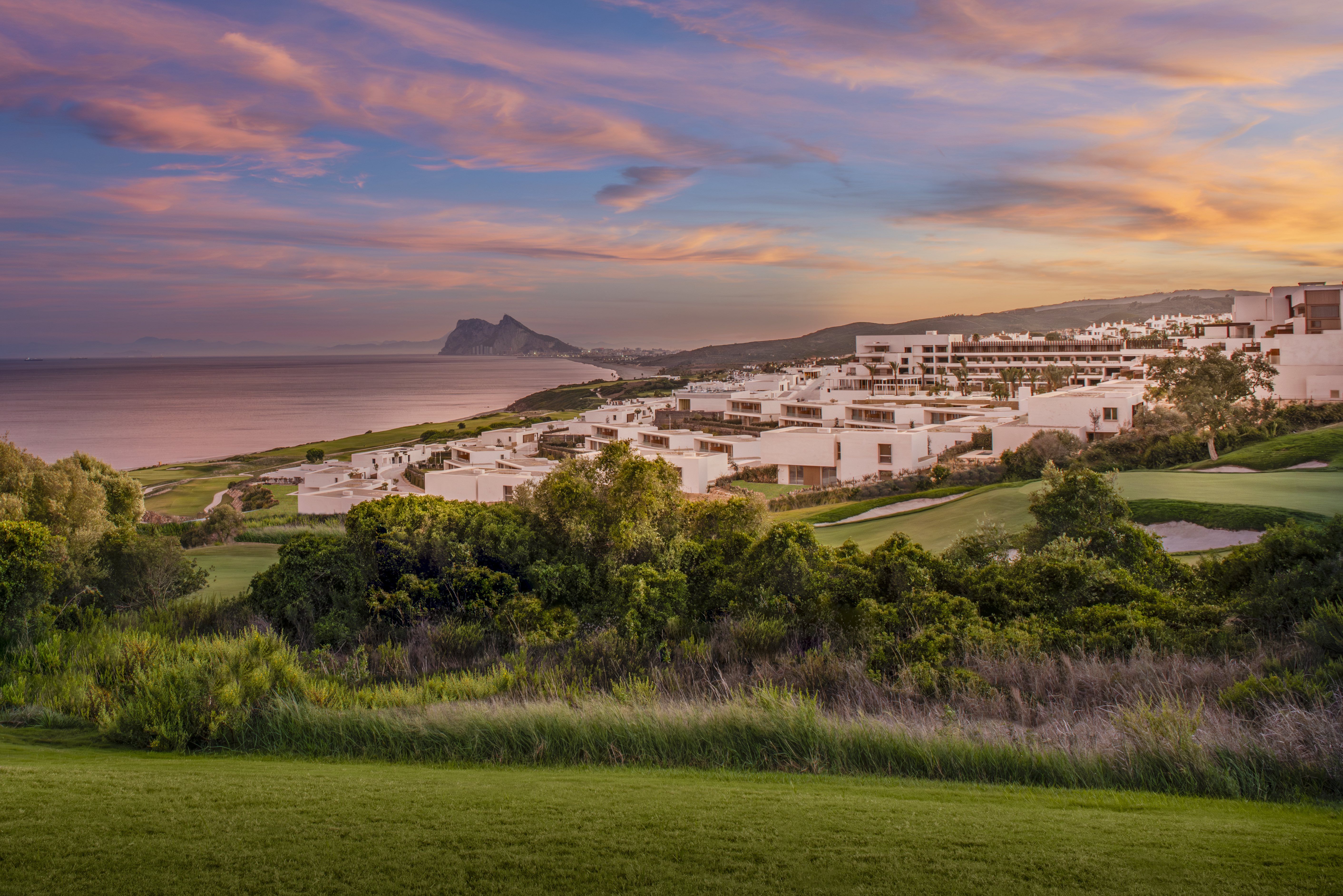 Fairmont La Hacienda Hotel Golf, al atardecer. 