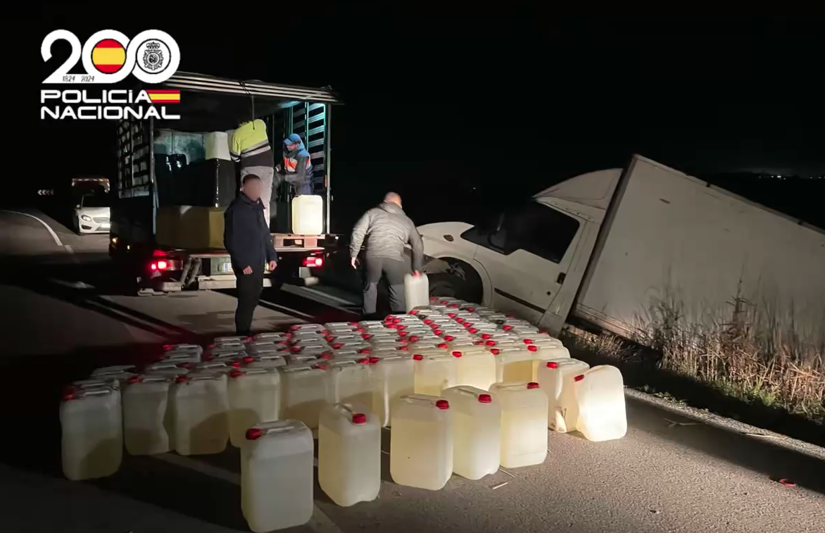 Imagen de archivo de un golpe al petaqueo en el río Guadalete con varios detenidos del Campo de Gibraltar.