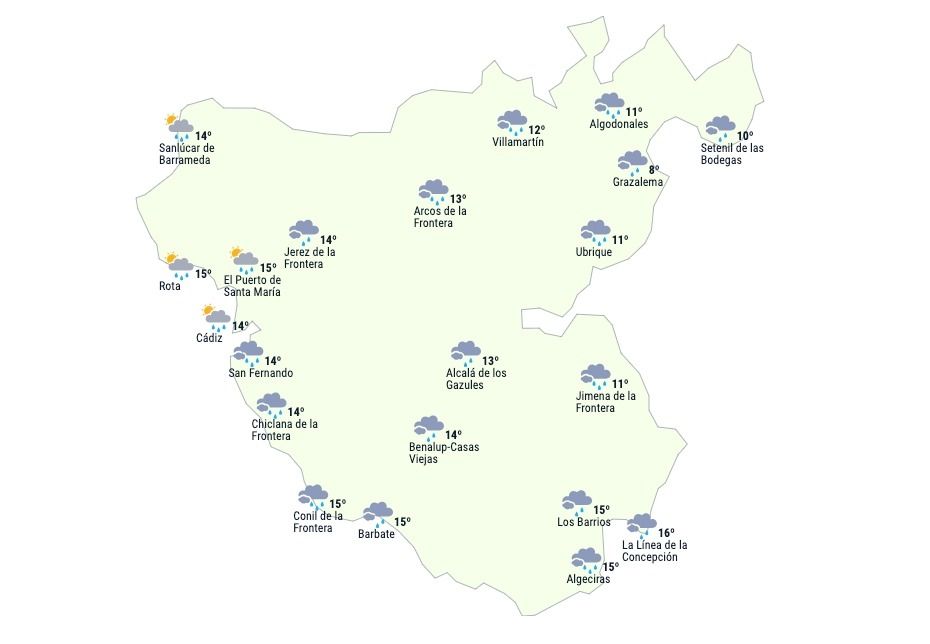 ¿Hasta cuándo seguirá lloviendo?: este el tiempo previsto esta semana en el Campo de Gibraltar.