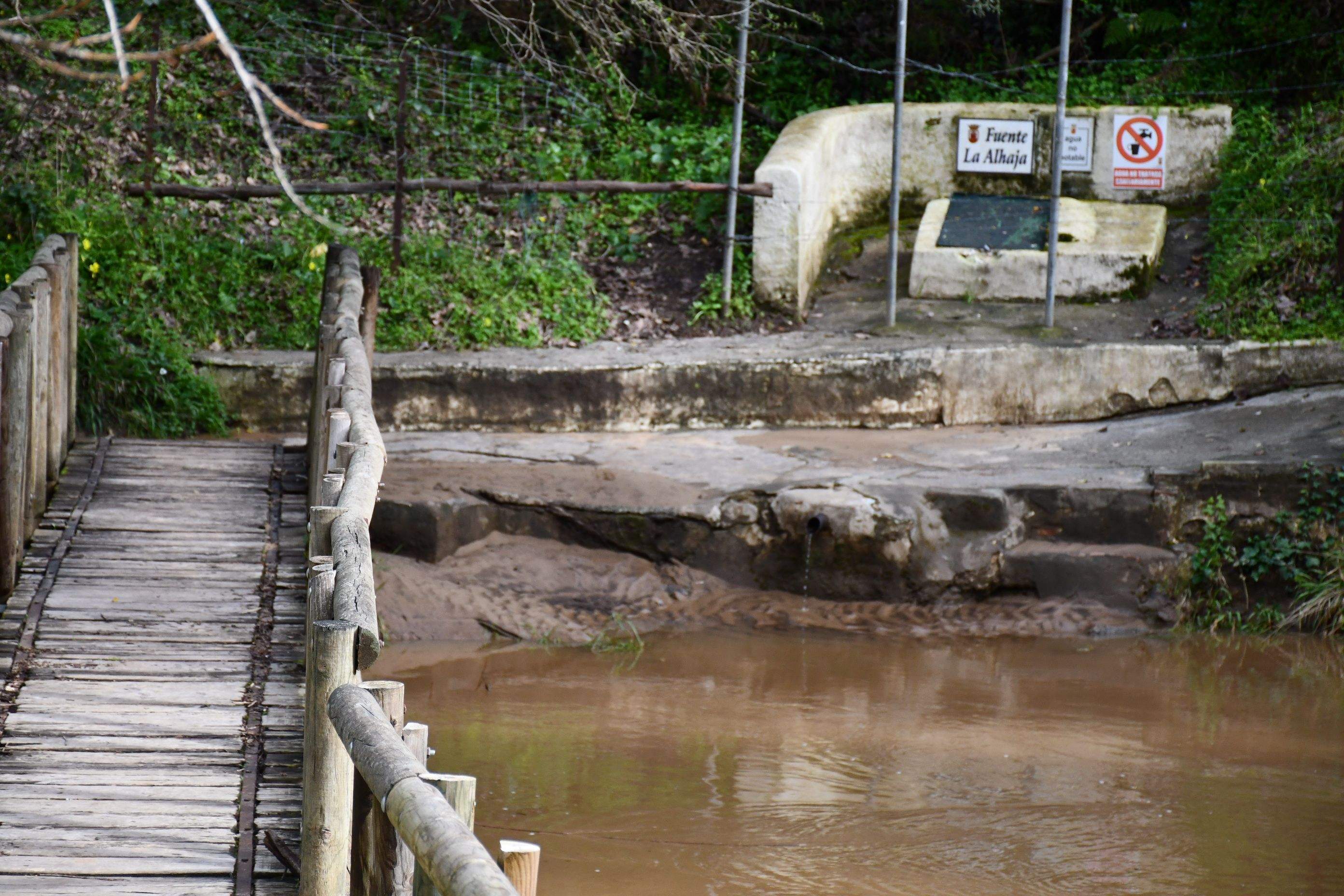 Vuelve el agua a la Fuente de La Alhaja, tras más de dos años seca