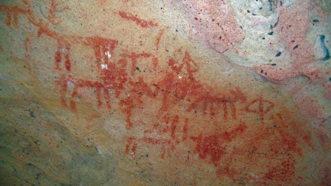 Pinturas en la cueva de Bacinete, Los Barrios. Pinturas en la cueva de Bacinete, Los Barrios.