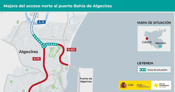 Aprobado el proyecto para mejorar el acceso norte al Puerto de Algeciras por 18,4 millones