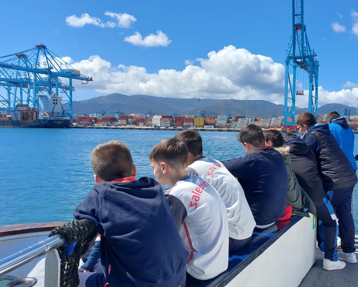 Imagen de archivo de una visita escolar al Puerto de Algeciras. 
