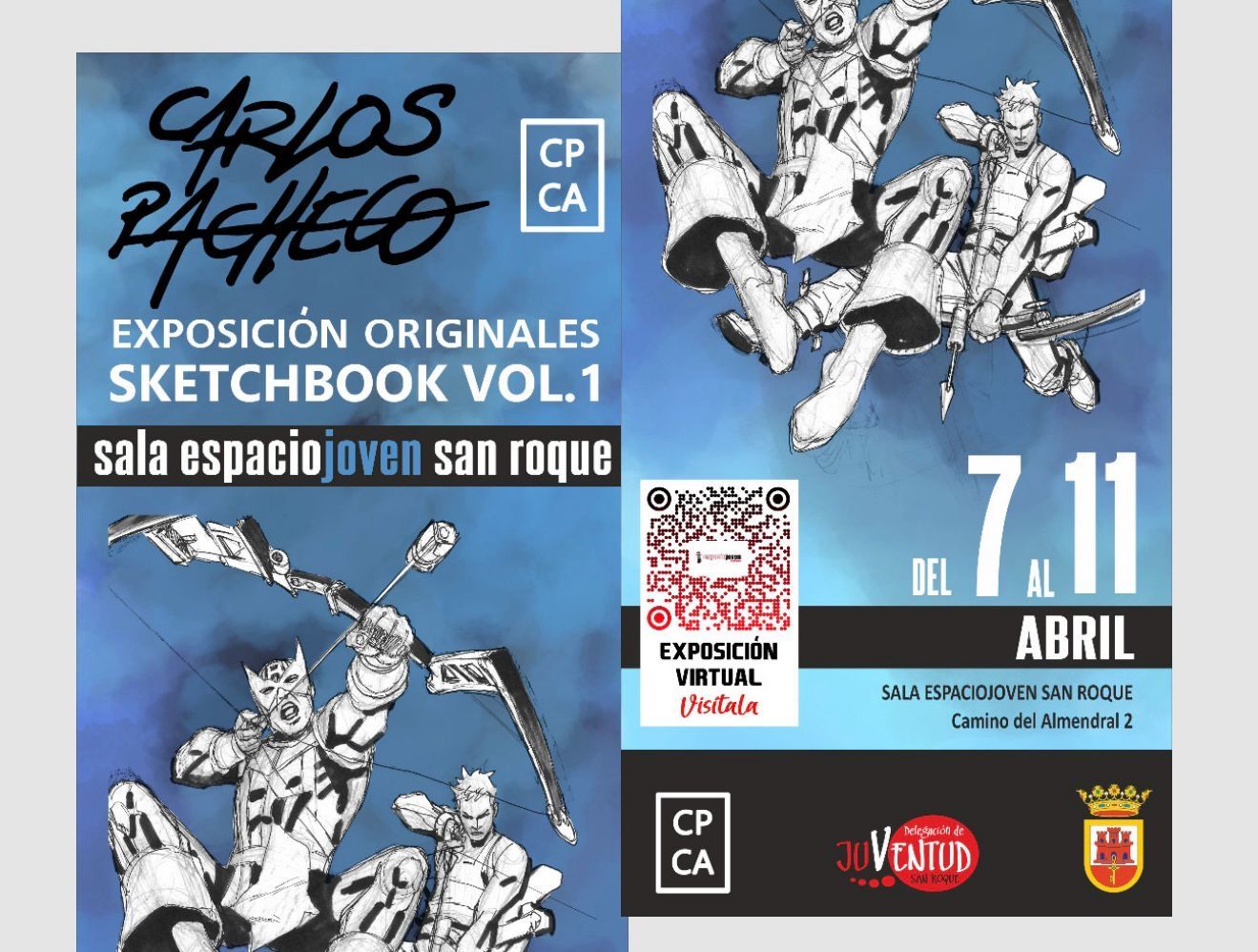 Una muestra de 60 bocetos de Carlos Pacheco para DC Comics y Marvel, en el Espacio Joven de San Roque