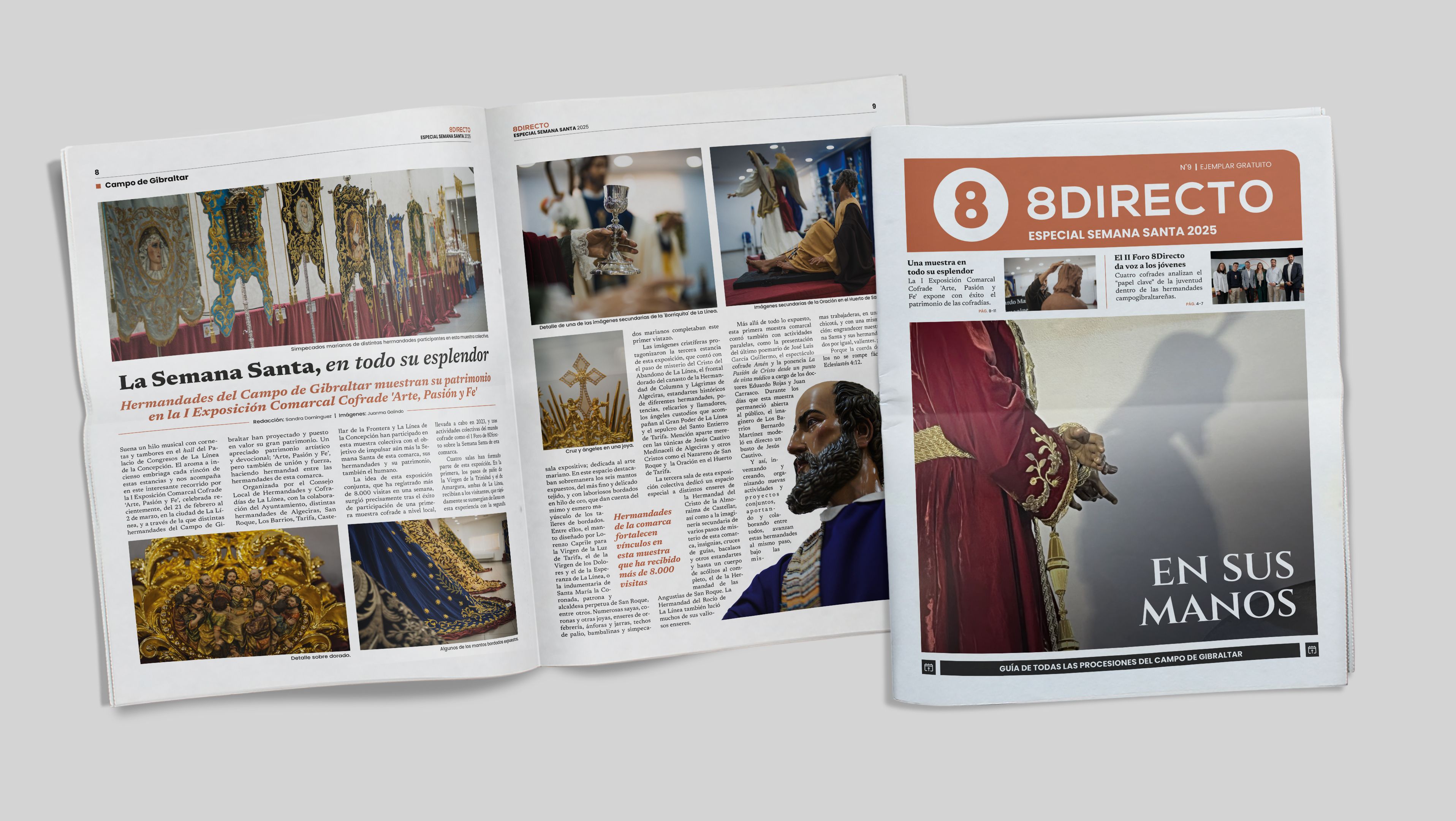 Portada y doble interior del periódico Especial Semana Santa 2025. 