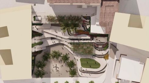 Gráfico de la futura plaza. Gráfico de la futura plaza.