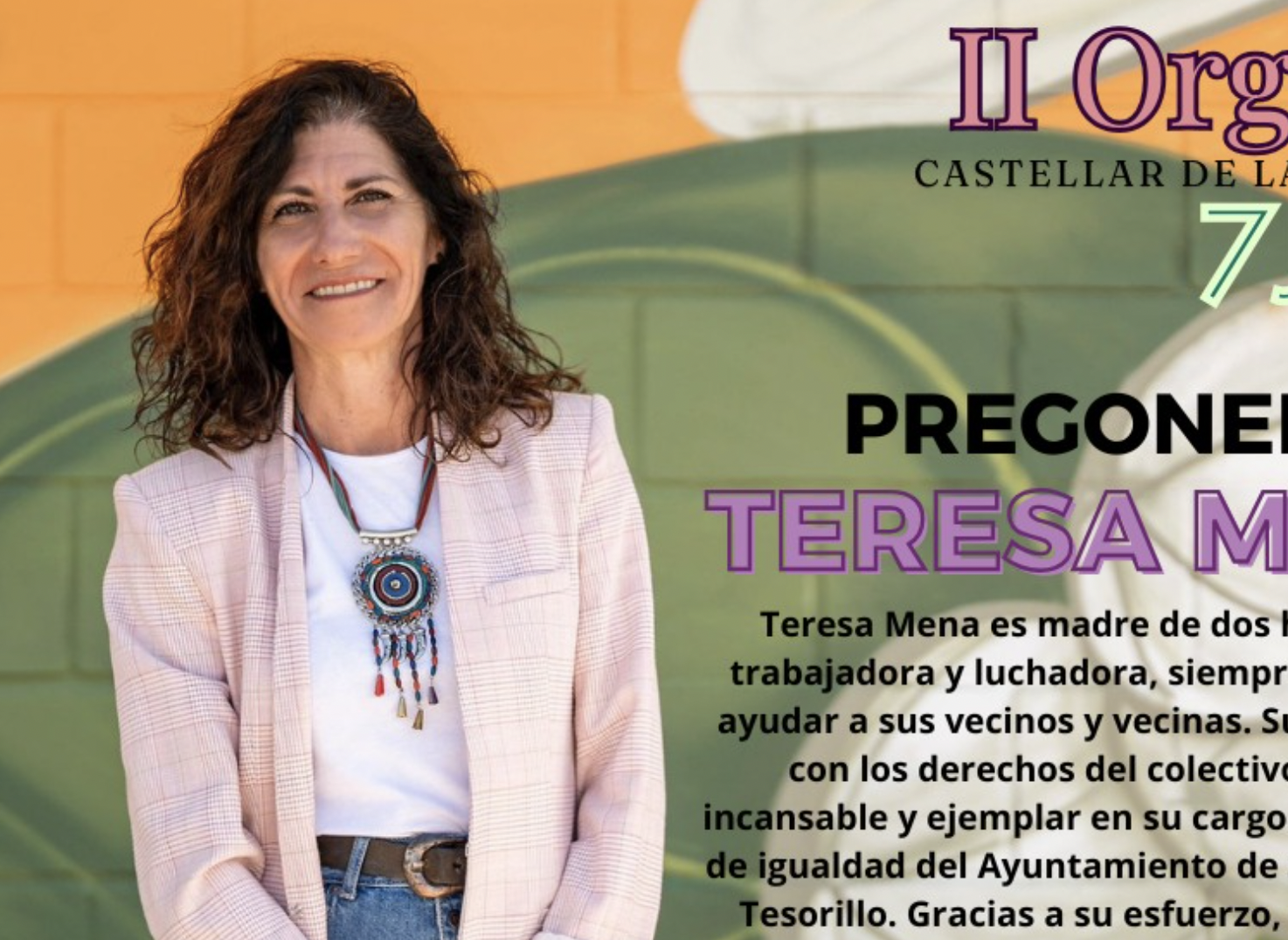Teresa Mena será la pregonera del II Orgullo LGTBI de Castellar de la Frontera