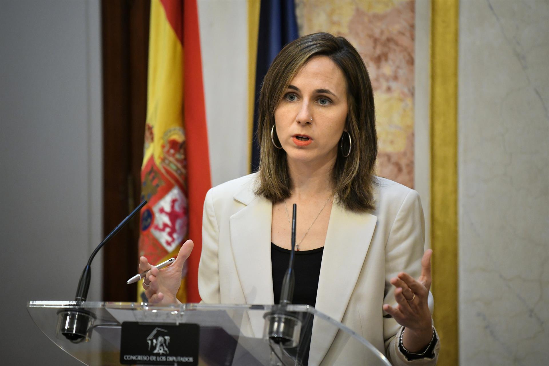 La secretaria general de Podemos, Ione Belarra, en el Congreso - EUROPA PRESS