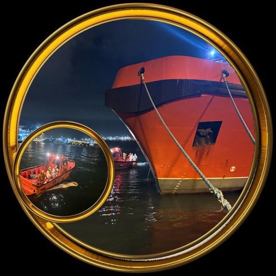Salvamento Marítimo recupera un cetáceo a la deriva en el puerto de Algeciras.