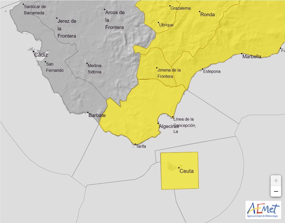 La Aemet activa el aviso amarillo por lluvias y tormentas