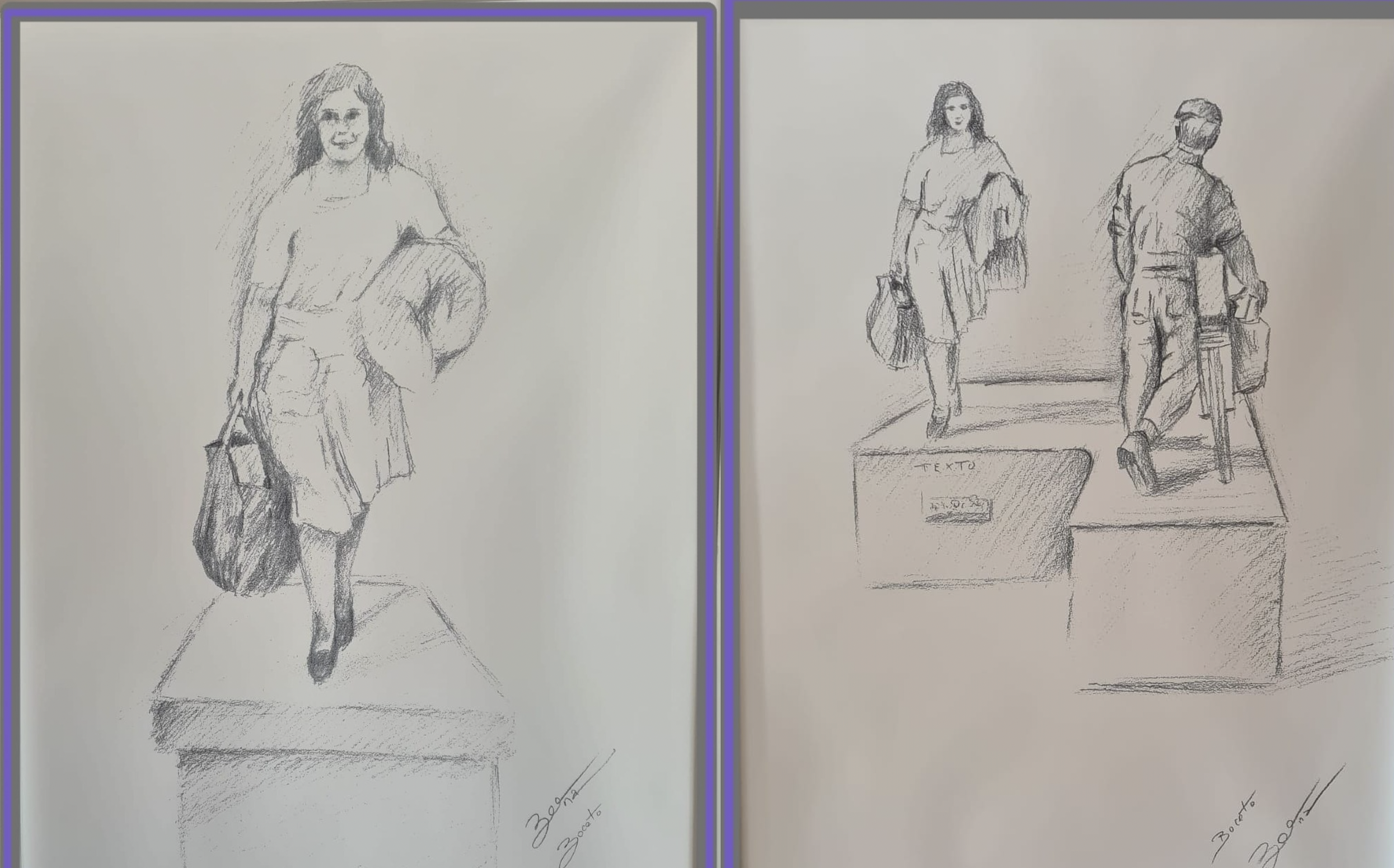 Boceto proyecto mujer trabajadora. 