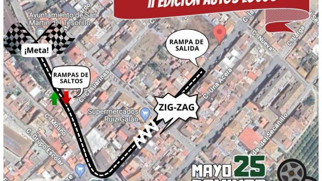 Recorrido de la segunda edición de Autos Locos de Tesorillo, que se desarrolla el próximo 25 de mayo. Recorrido de la segunda edición de Autos Locos de Tesorillo, que se desarrolla el próximo 25 de mayo.