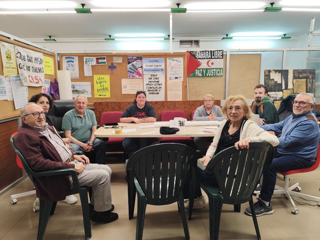 Reunión celebrada en la FLAVI recientemente. Vecinos de San Bernardo y Periañez organizan dos asambleas en mayo para impulsar los barrios