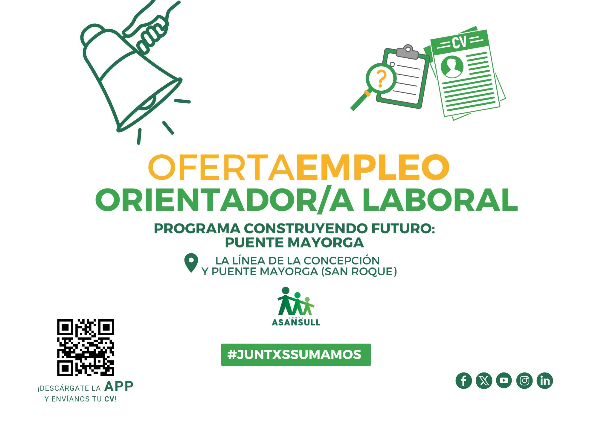 Asansull ofrece cuatro puestos de trabajo en La Línea y San Roque