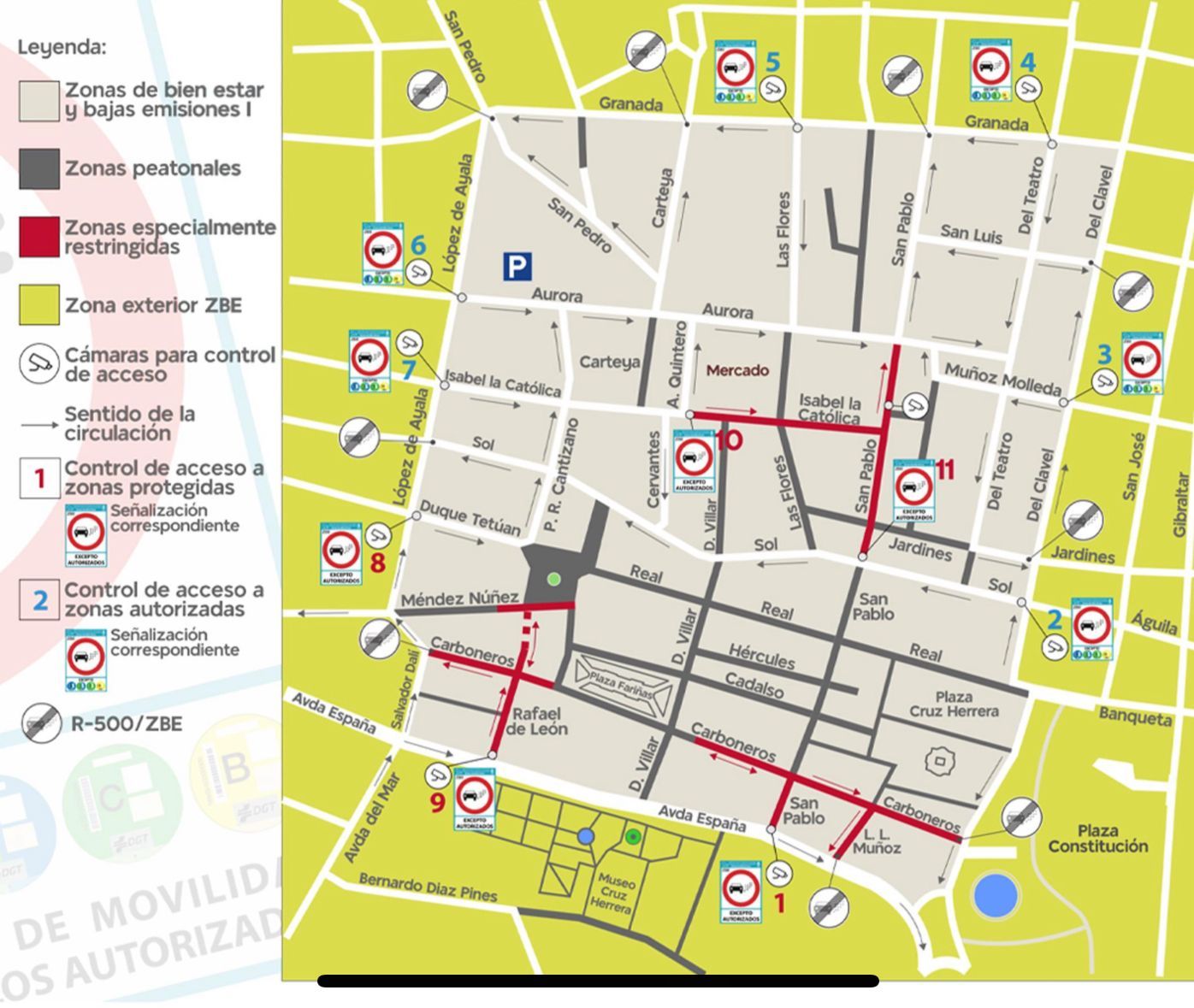 La Línea activa la Zona de Bajas Emisiones del centro: fases, calles y vehículos implicados.
