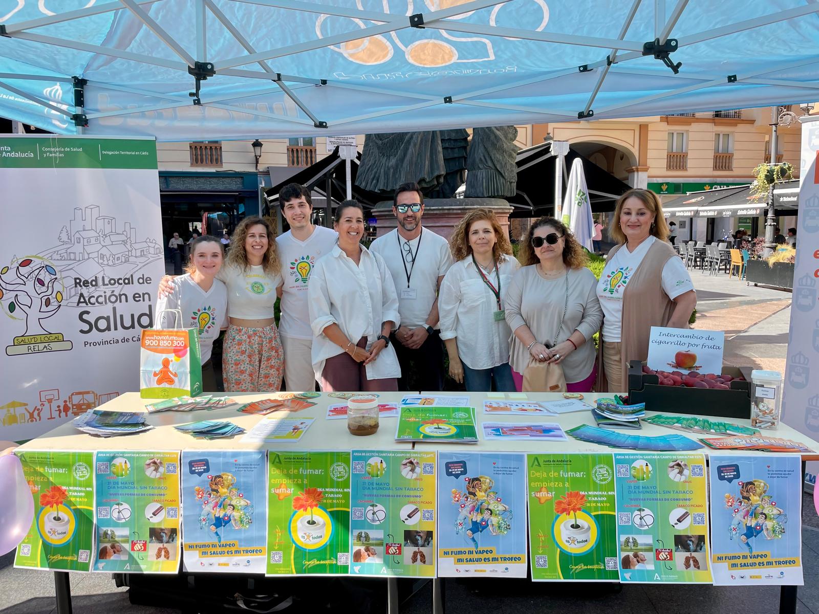 El Área Sanitaria y el Ayuntamiento de La Línea impulsan la lucha contra el tabaquismo.