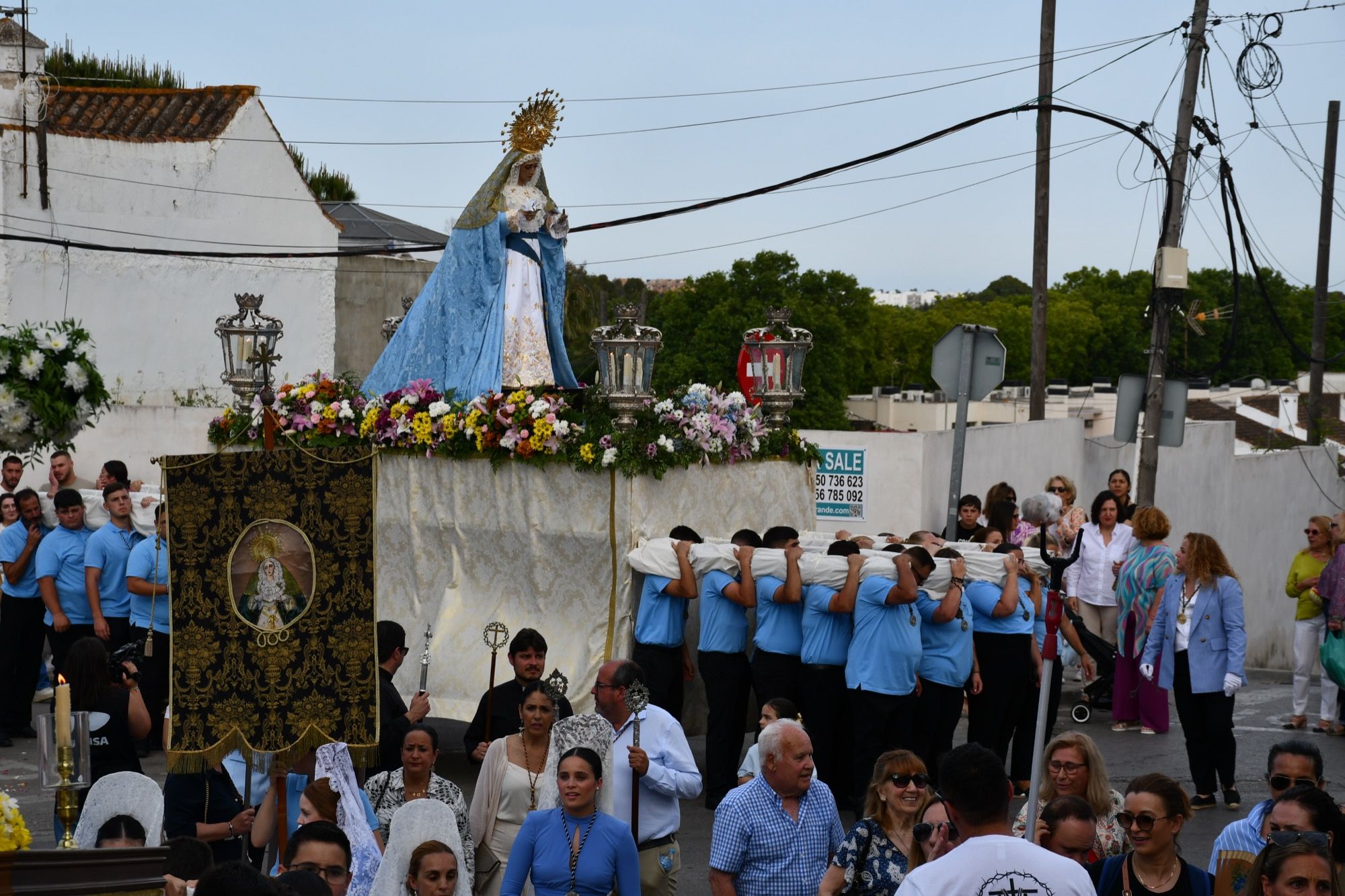Procesión de la Virgen por el Milagro de Guadiaro, 42 años después.