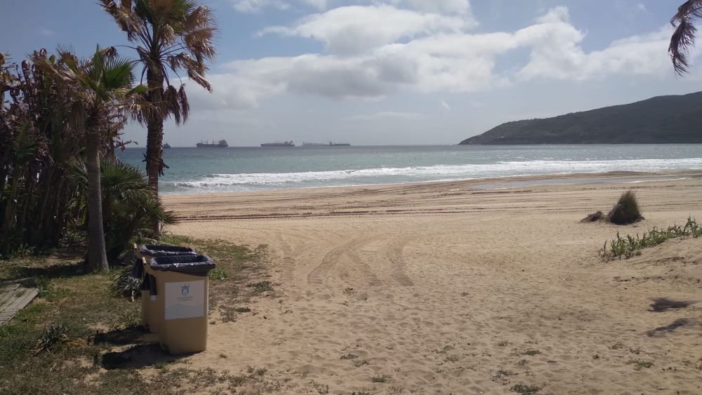Zona aproximada donde se instalaría un chiringuito en Getares en un futuro.