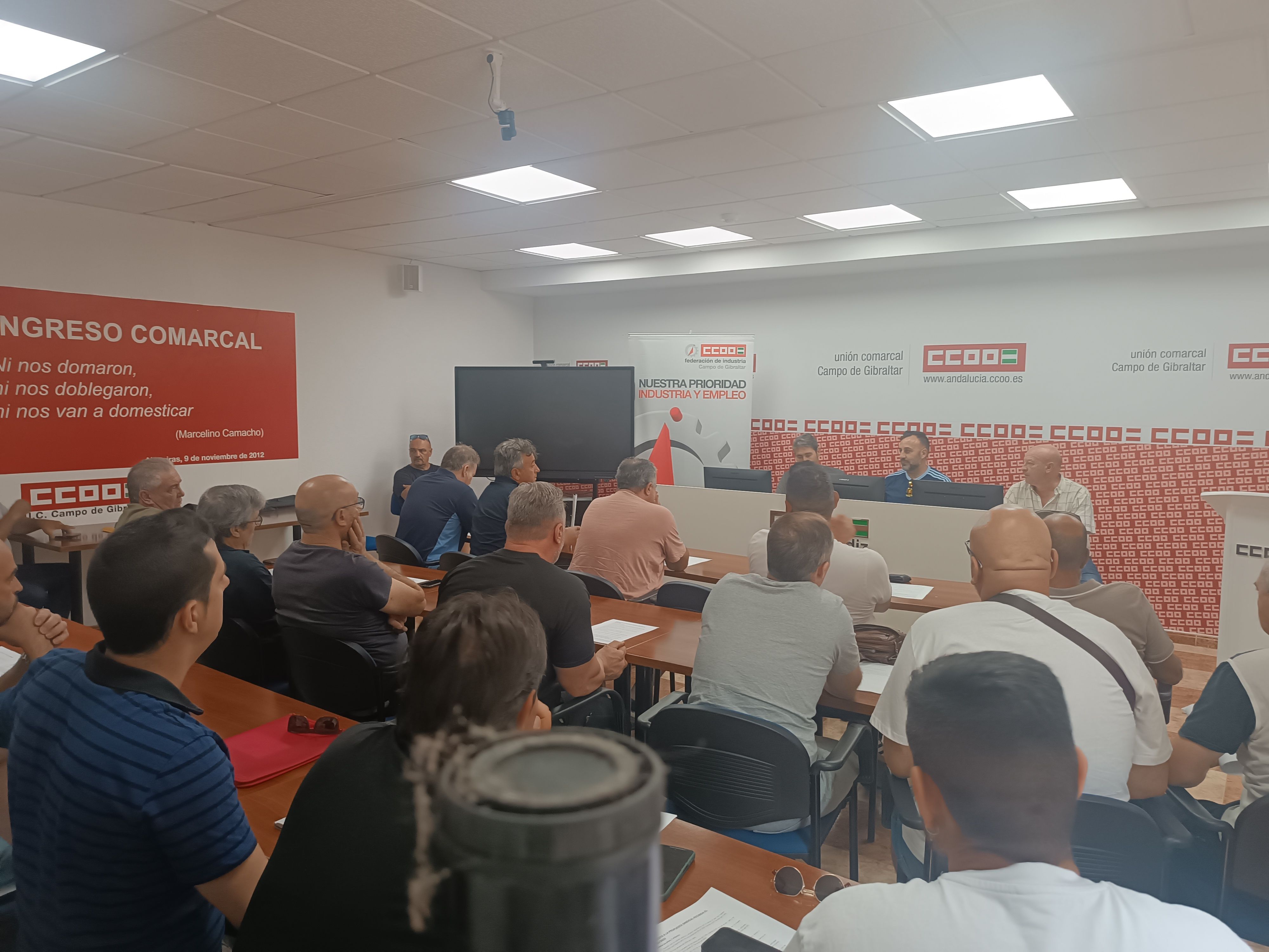 Delegados de CCOO del metal en la comarca respaldan la convocatoria de huelga. 
