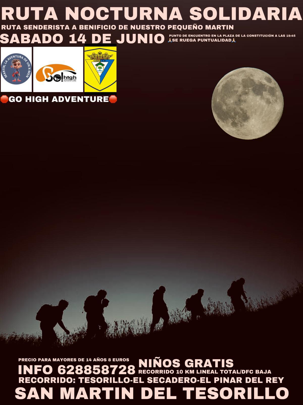 Tesorillo acoge una ruta nocturna solidaria a beneficio del pequeño Martín. 