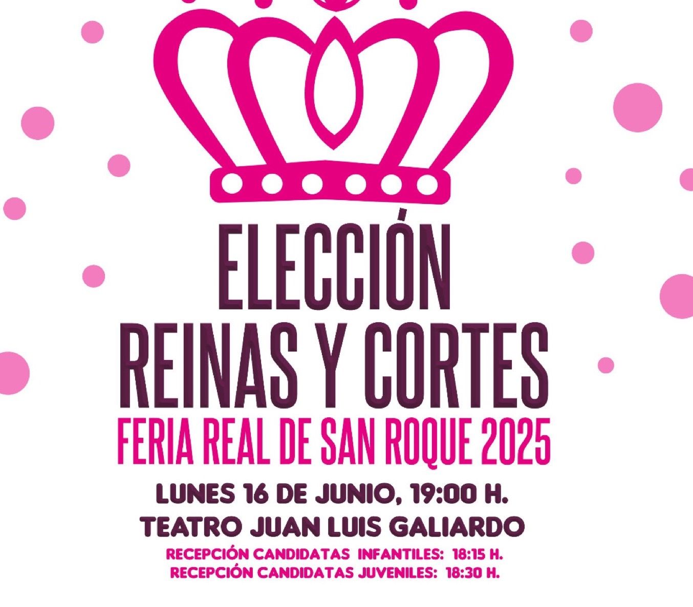San Roque elige el próximo lunes a las reinas y damas de la Feria Real 2025.