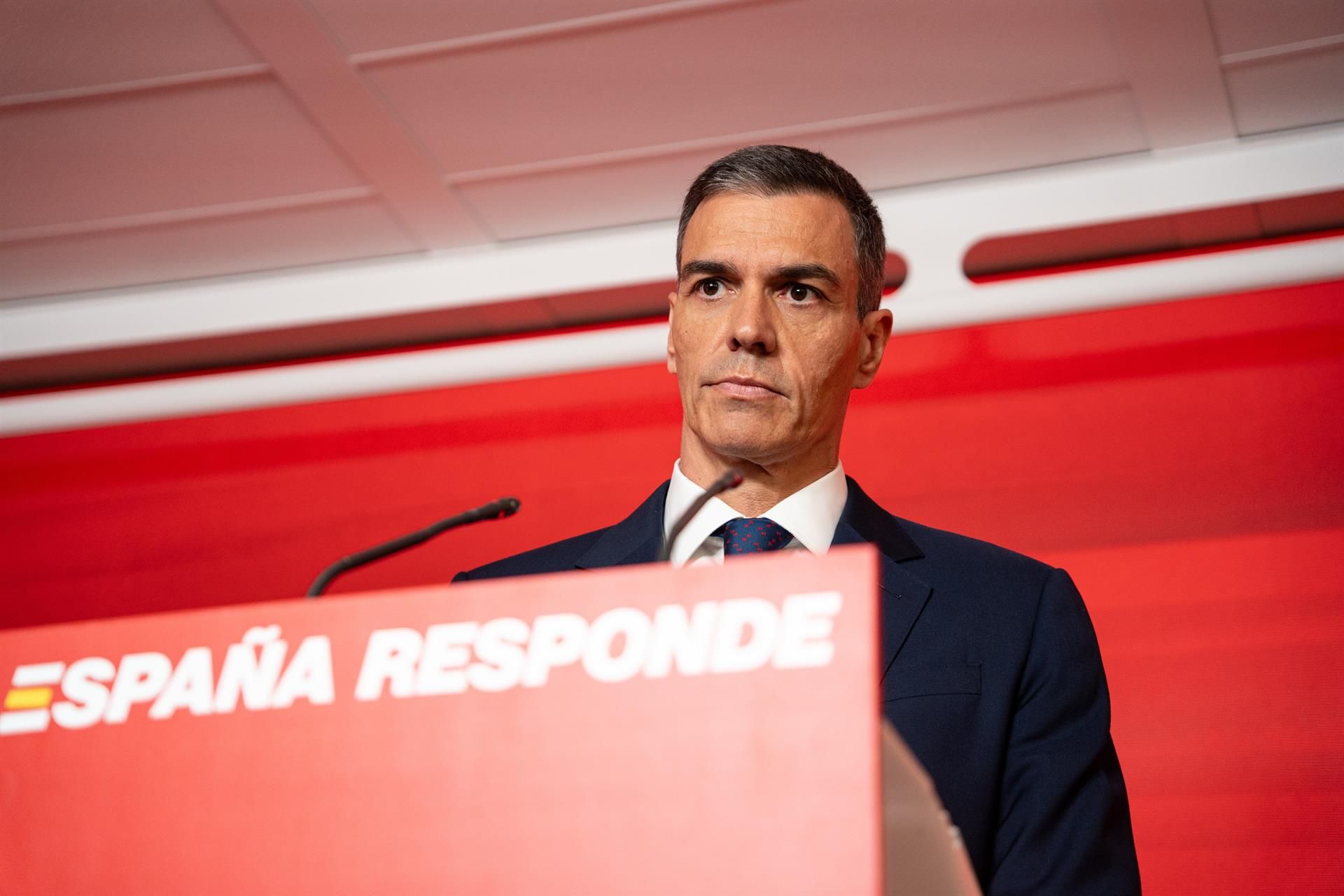 Sánchez pide "perdón" tras el informe de UCO y anuncia una auditoría externa de las cuentas del PSOE. Foto: Gabriel Luengas - Europa Press.