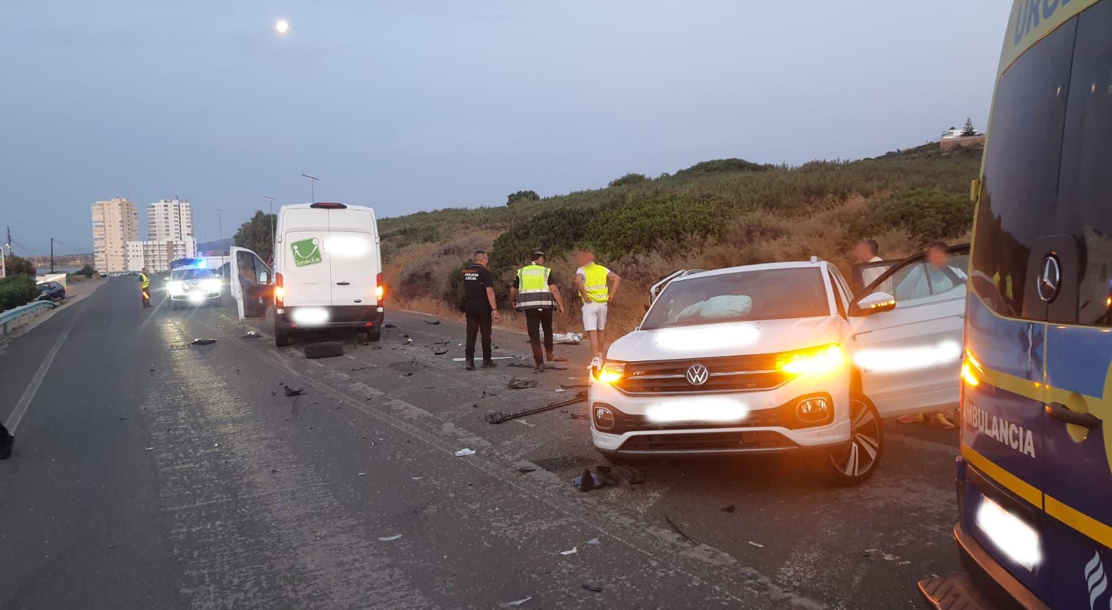 Detenido un conductor ebrio que provocó un accidente en Torreguadiaro.