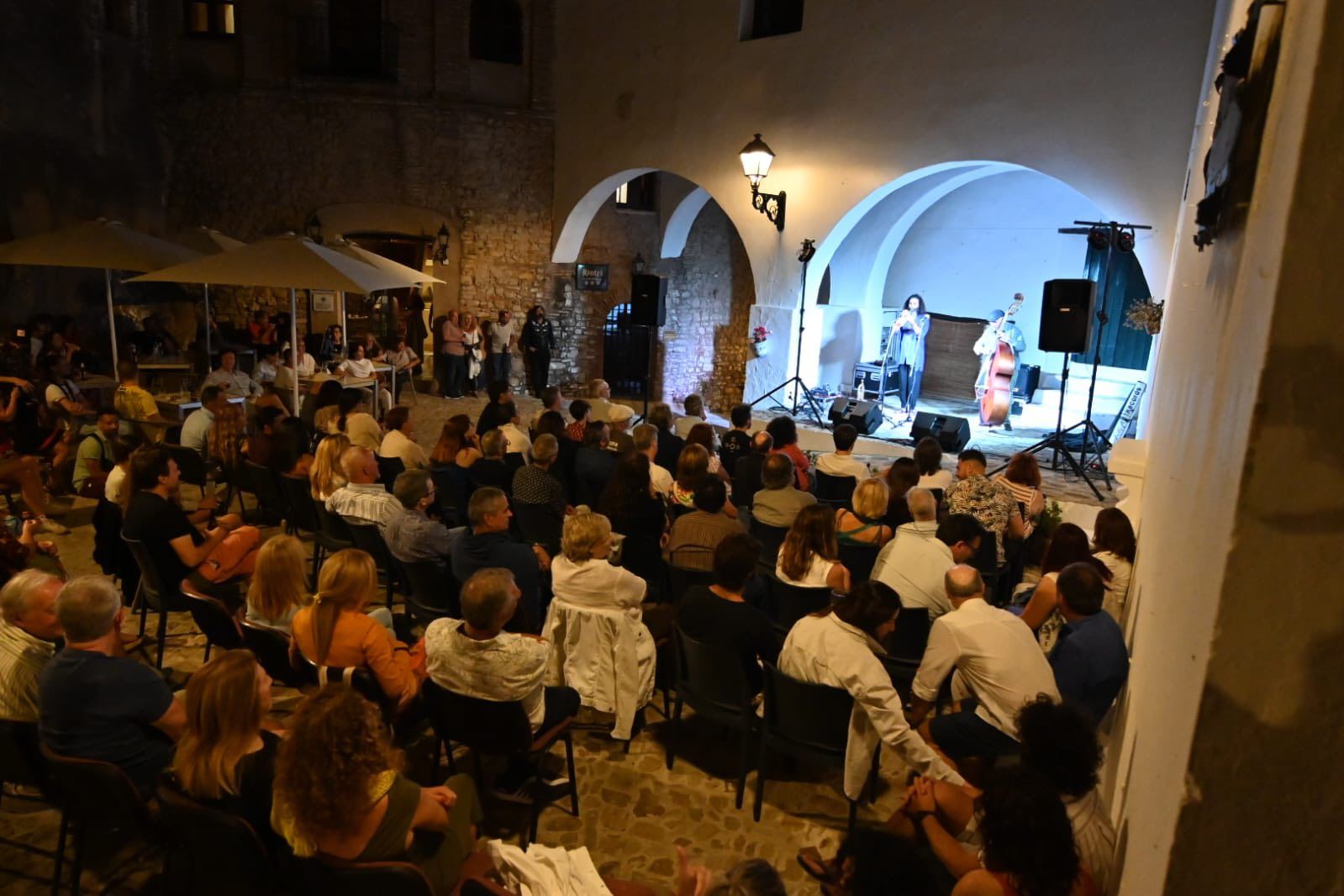 Concierto de Horacio Fumero y Julián Sánchez, en el Castillo. Foto: Ayuntamiento de Castellar. 