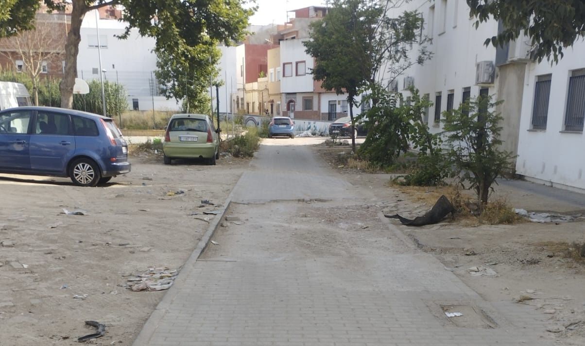 Izquierda Unida denuncia la situación de las calles aledañas al futuro centro de salud de La Bajadilla.