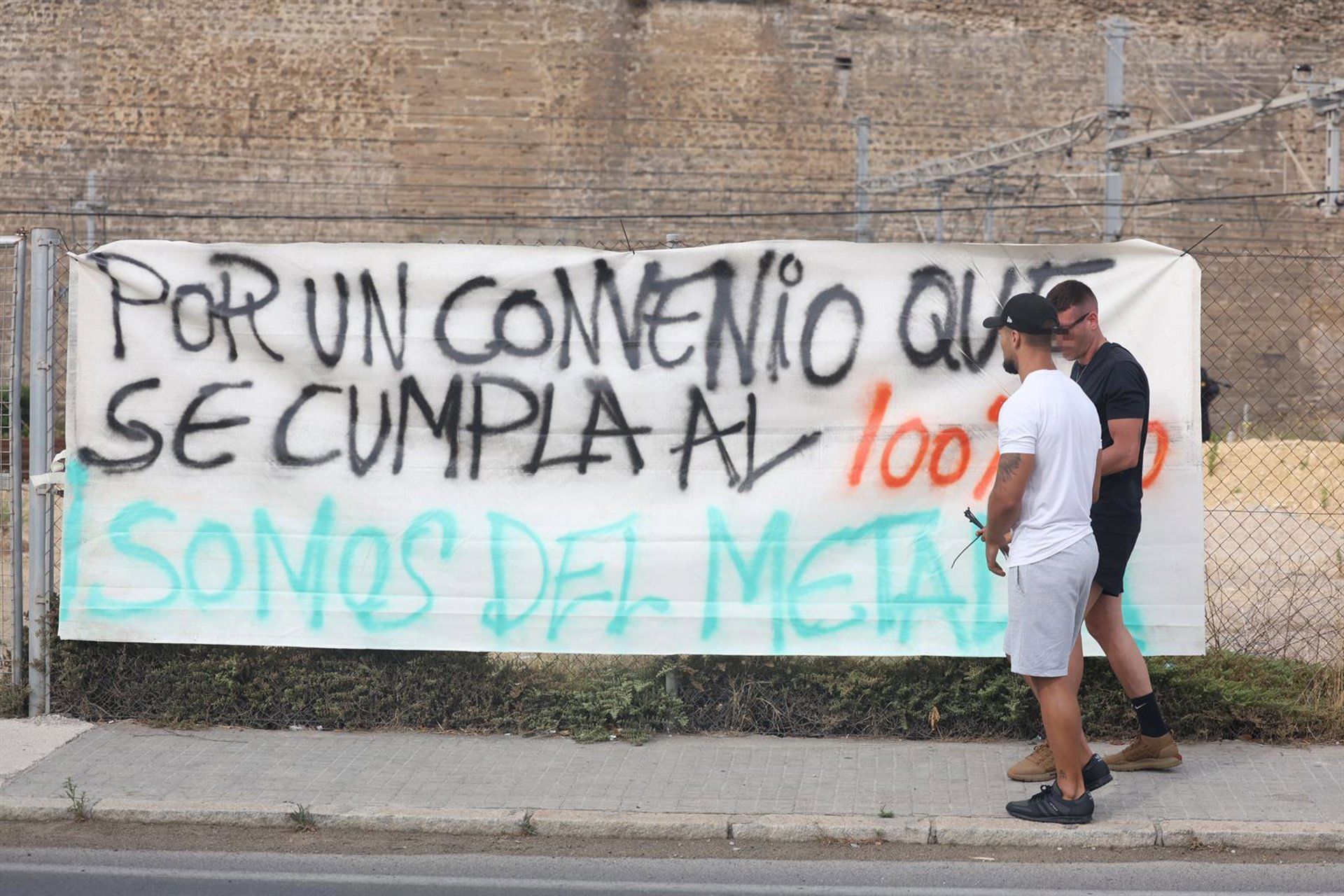 Trabajadores del metal durante la huelga en la Bahía de Cádiz - Nacho Frade - Europa Press. 