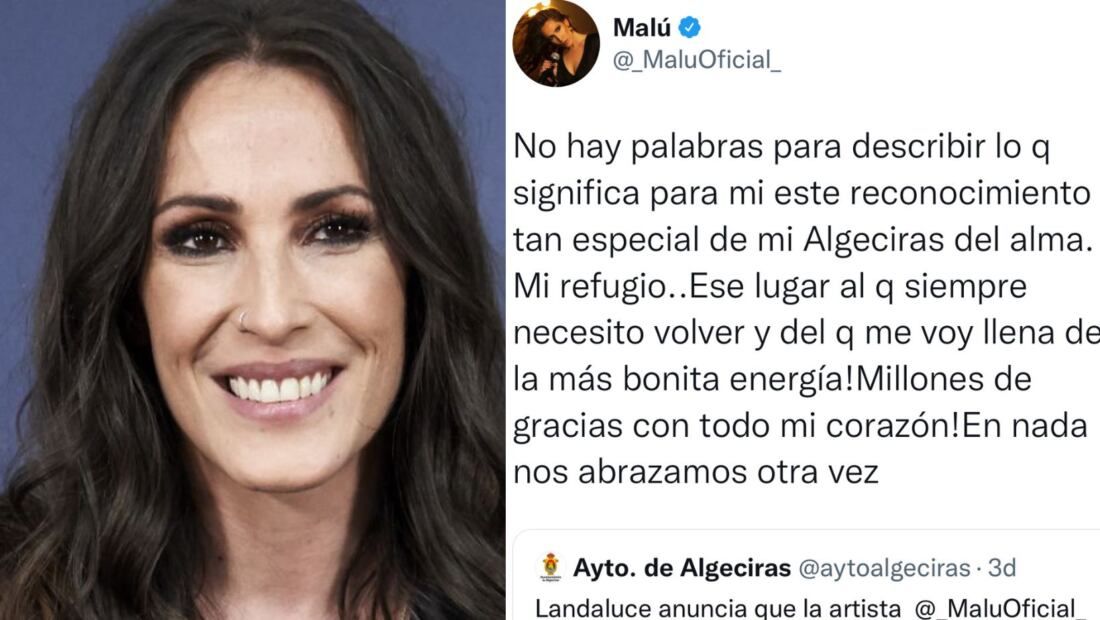 Malú responde a su reconocimiento como embajadora de la ciudad algecireña.