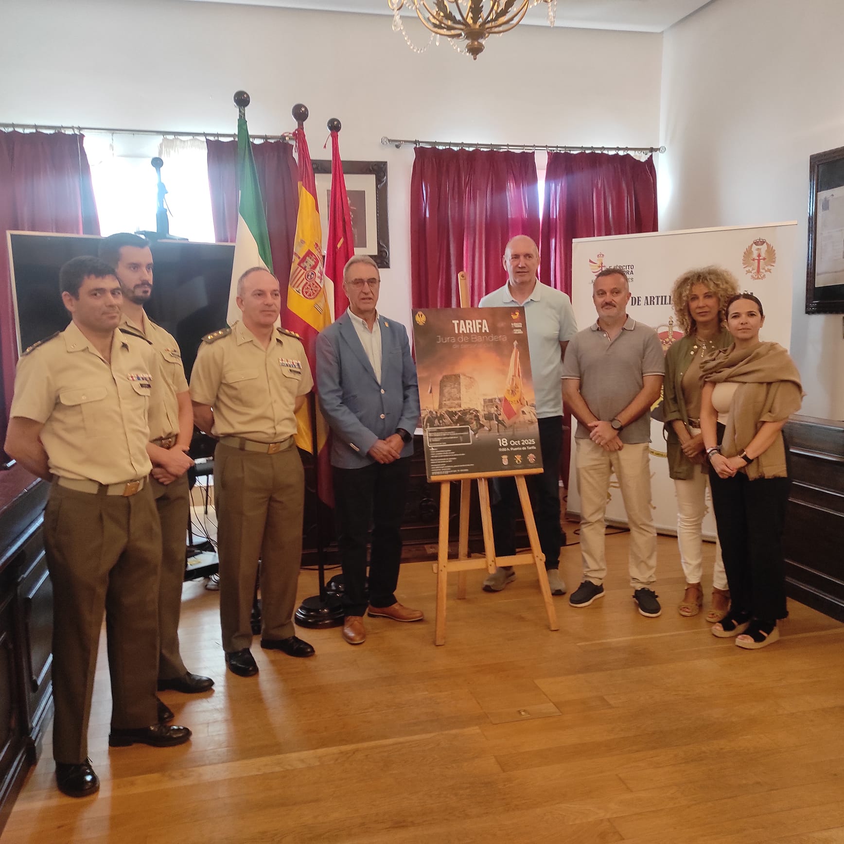 Tarifa tendrá una jura de bandera civil el 18 de octubre.