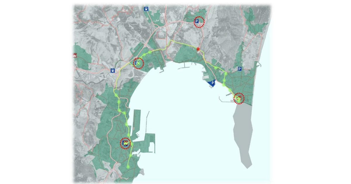La Junta cifra en 100 millones la inversión para crear una carretera independiente para unir la Bahía con un bus eléctrico. 