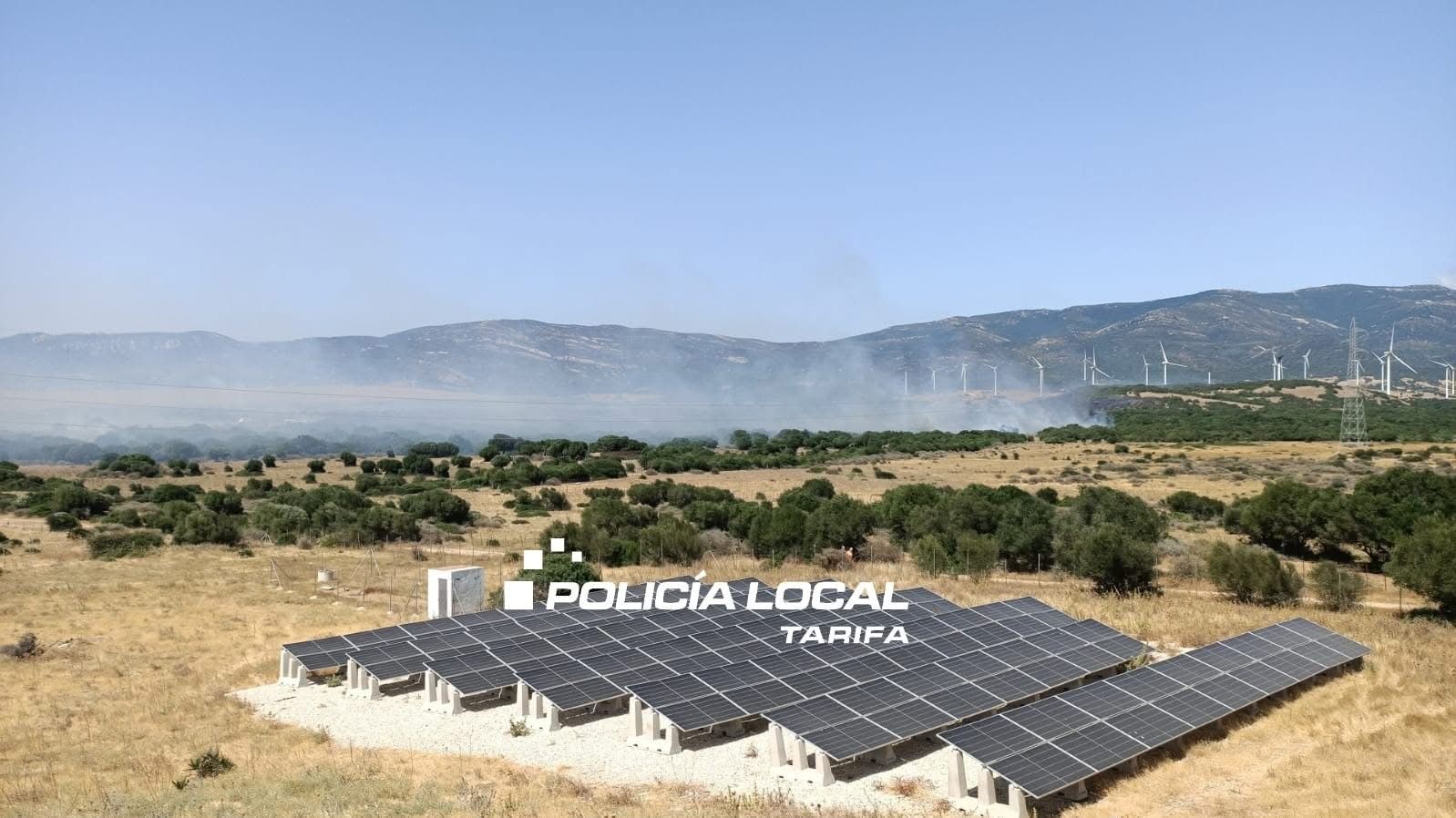 El incendio de Facinas obliga al desalojo de personas y animales de las zonas cercanas