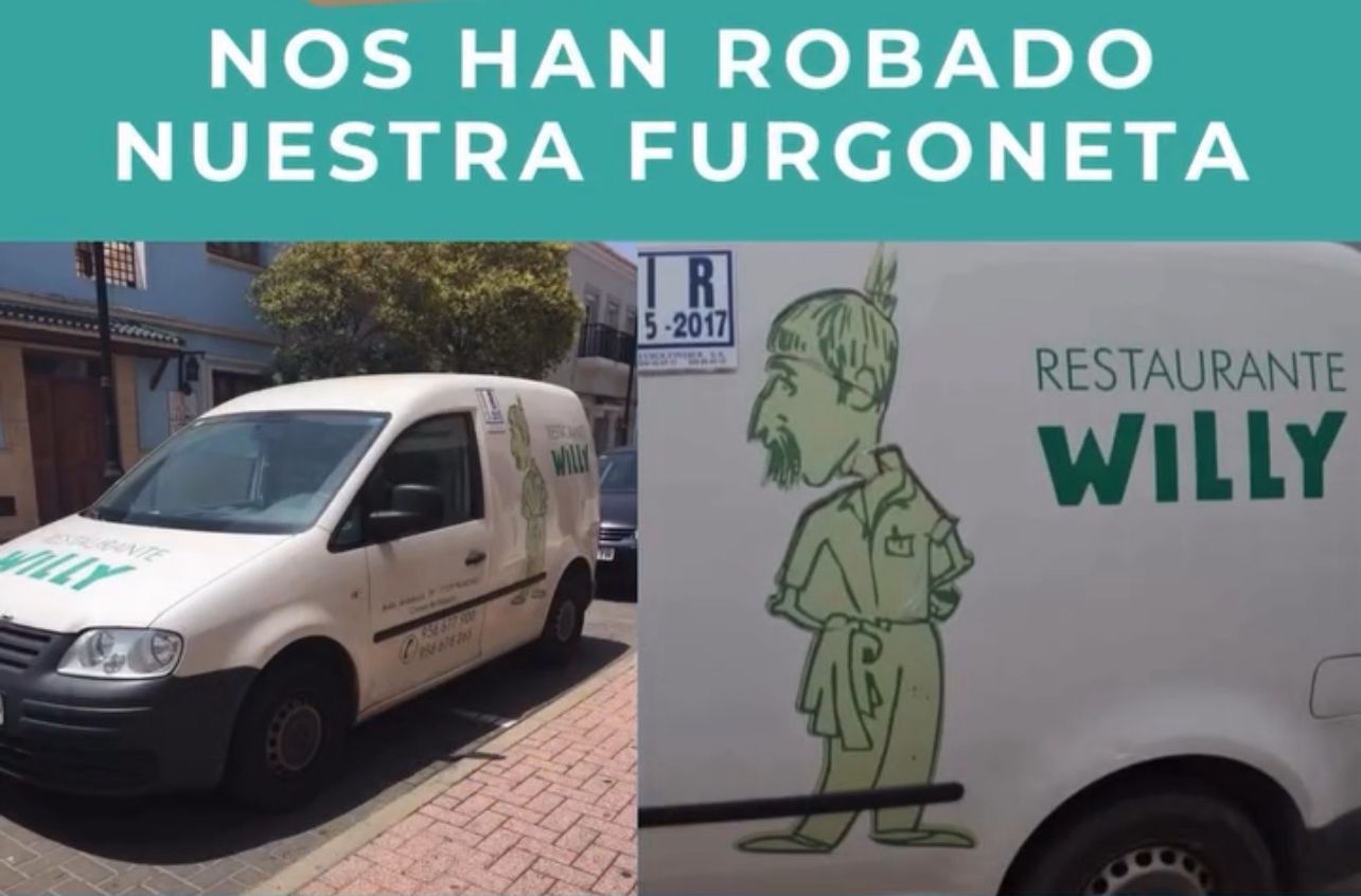 Restaurante Willy pide ayuda para localizar su furgoneta robada Restaurante Willy pide ayuda para localizar su furgoneta robada