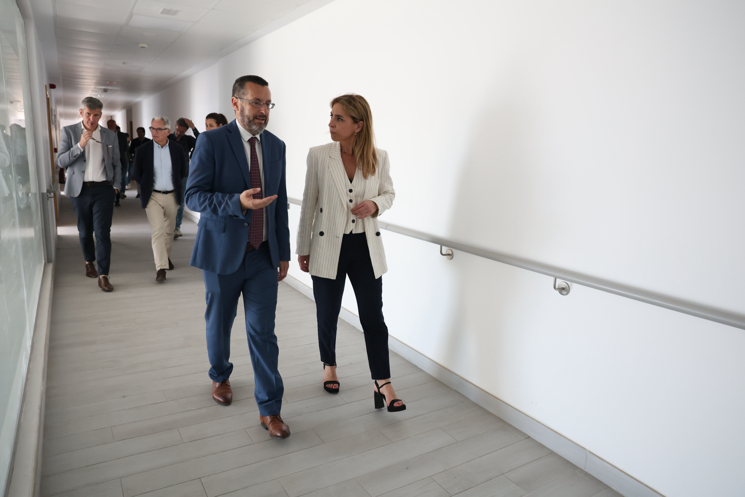 Almudena Martinez y Juan Franco en la residencia de Santa Margarita.
