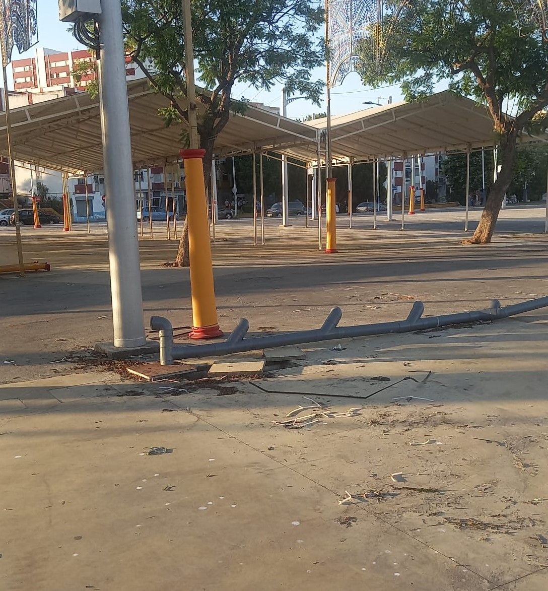 Estado del suelo del Parque Feria.