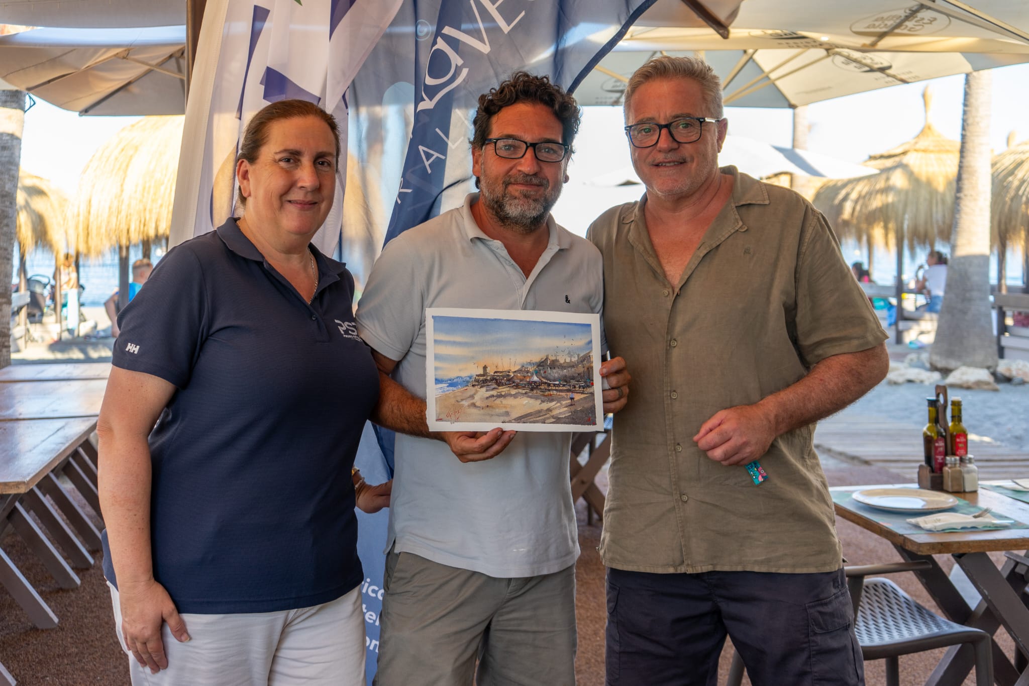 La ruta artística 'Mirando al Mar y por el Mar' inicia su recorrido pictórico por Puerto de Sotogrande
