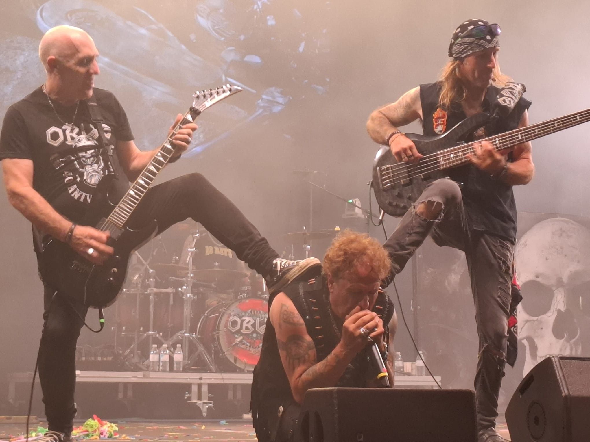 Un momento de la actuación de Obus en San Rock.