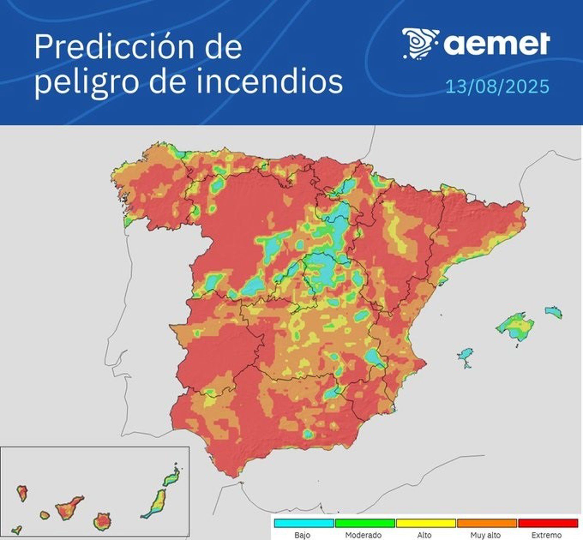 Martes de récord: más de 60 estaciones superan los 42 °C en la jornada más extrema de la ola de calor