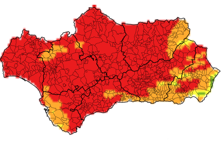 La ola de calor deja a la comarca en "riesgo extremo" de incendio. 