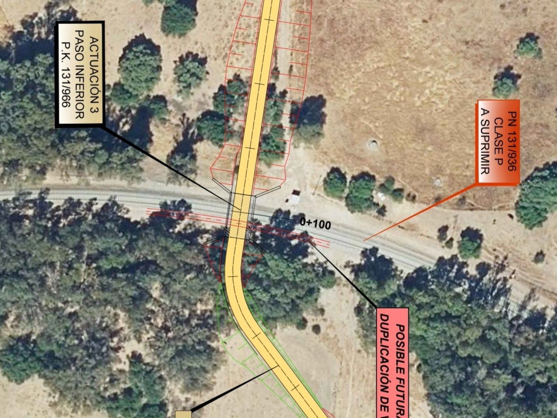 Adif inicia la redacción de proyectos de pasos soterrados y aéreos en la vía férrea de Jimena 