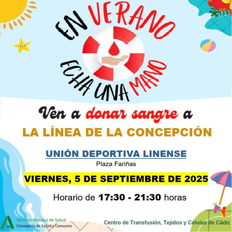 cartel de la jornada de donación de sangre en La Línea