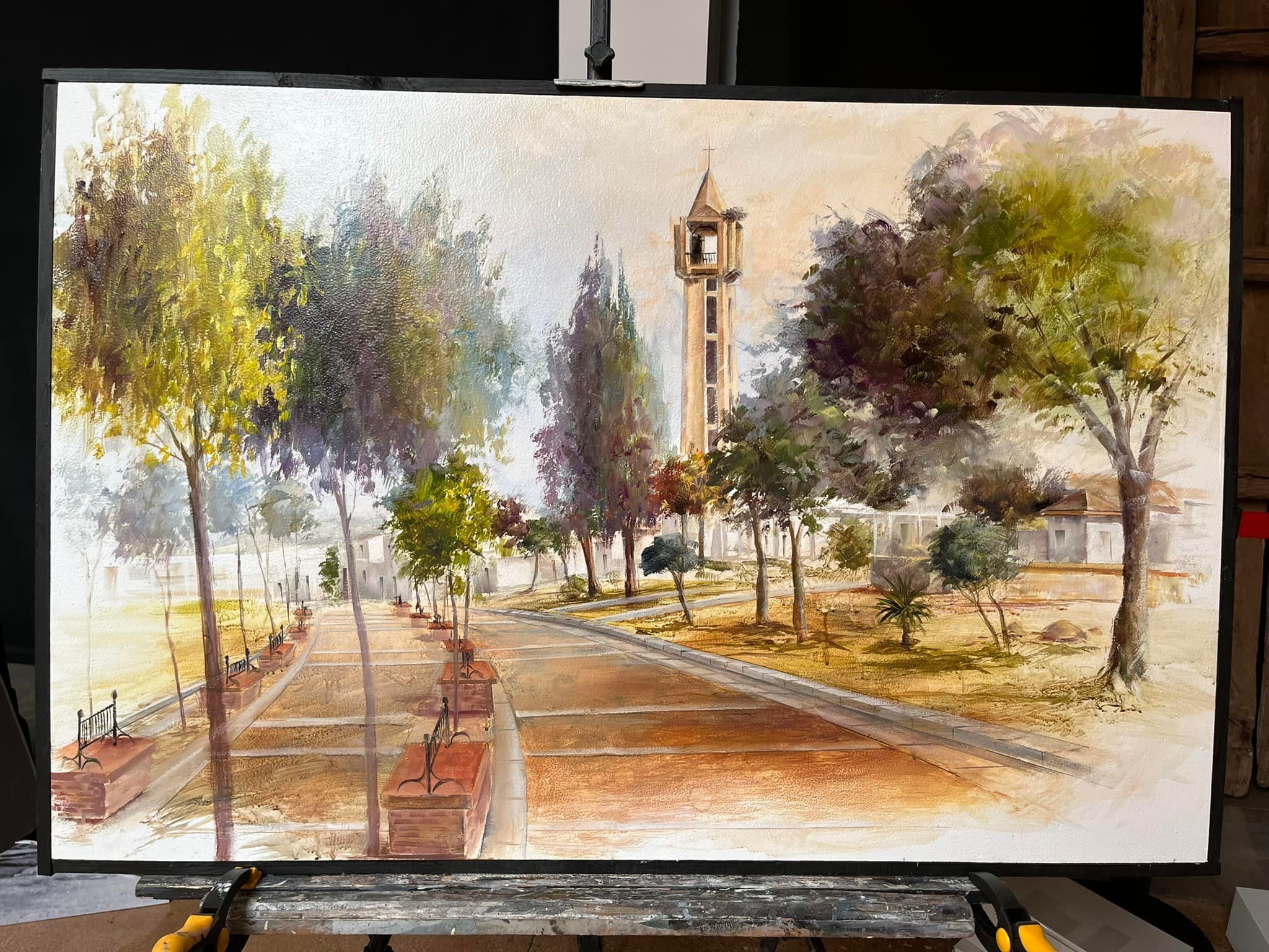 ¿Lo tuyo es la pintura? Castellar te invita a crear en su certamen al aire libre. Foto de un cuadro presentado en una edición pasada..
