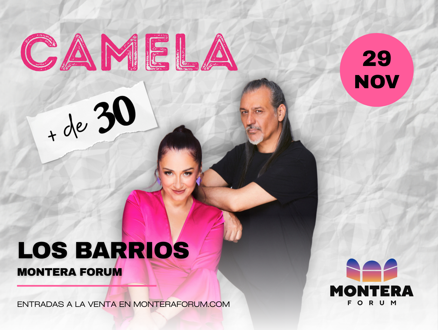 Camela y un tributo de The Beatles, en la programación de otoño de Montera Forum en Los Barrios