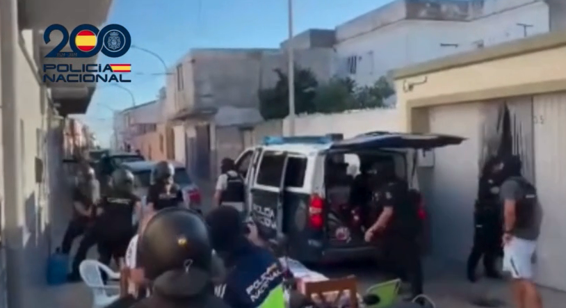 Operación antidroga en La Línea. Vídeo: Policía Nacional.
