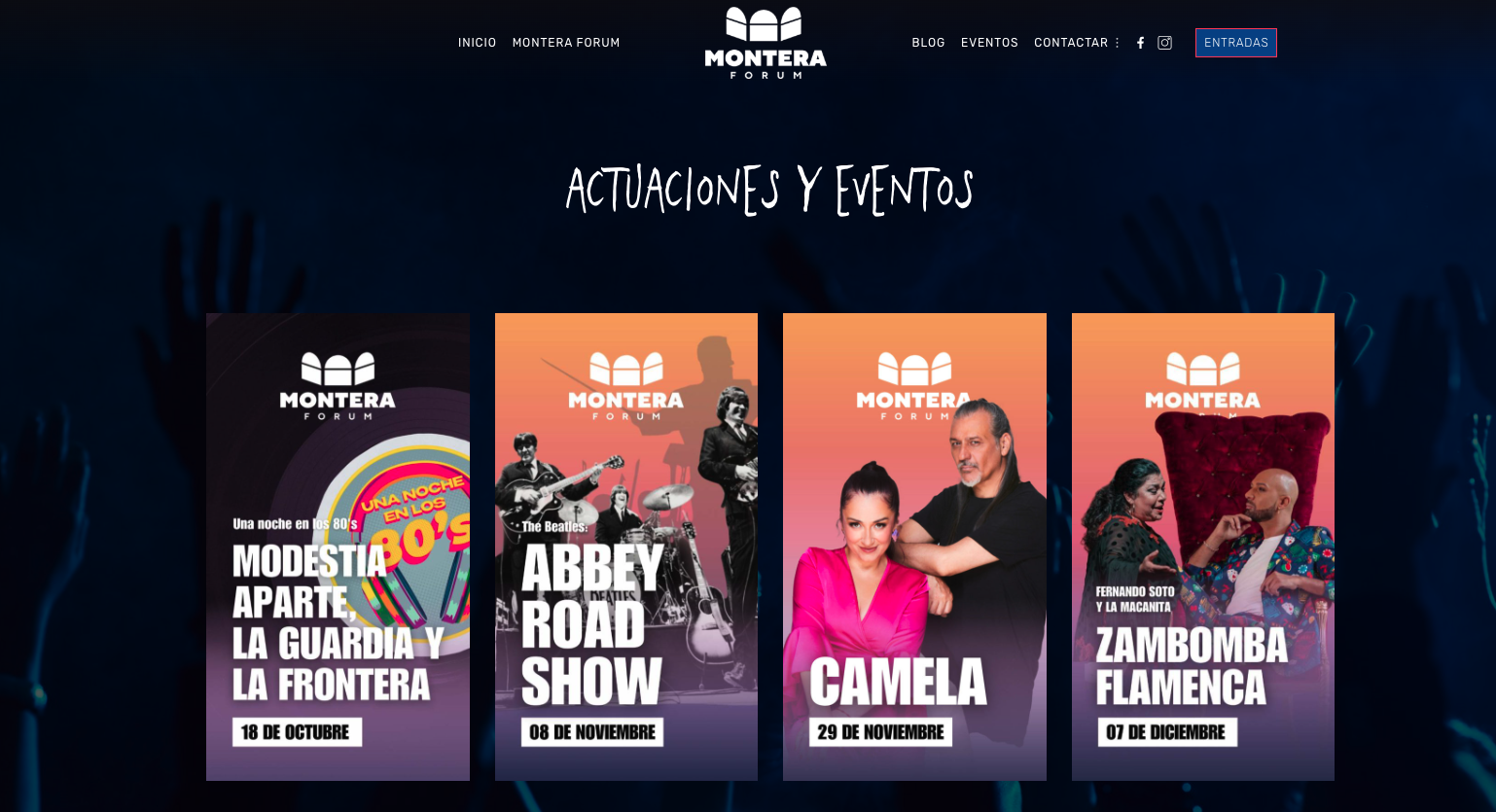 Aquí puedes adquirir las entradas para los conciertos del Montera Forum. 