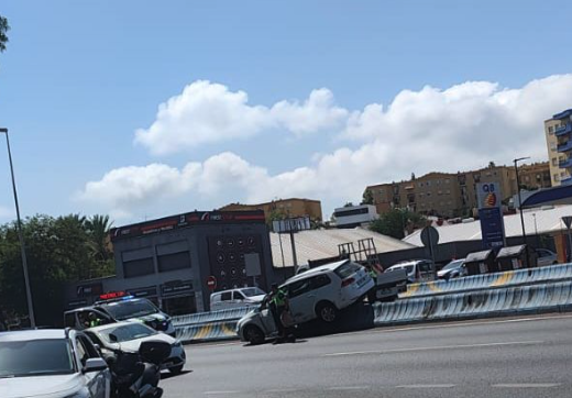 Imagen de uno de los accidentes. Landaluce exige soluciones inmediatas tras una nueva jornada de accidentes en Algeciras
