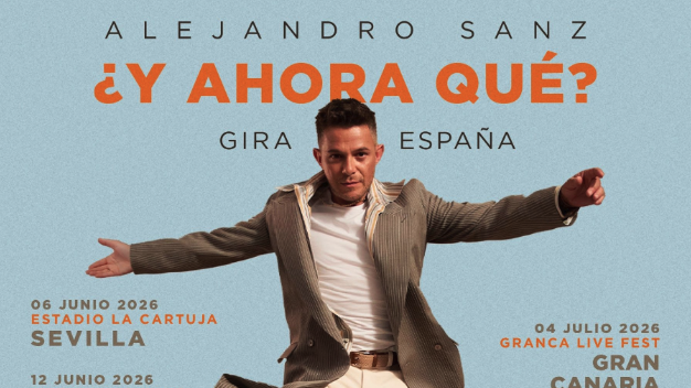 Parte del cartel promocional. Alejandro Sanz hará parada en Sevilla y Fuengirola dentro de su gira '¿Y Ahora Qué?' durante 2026