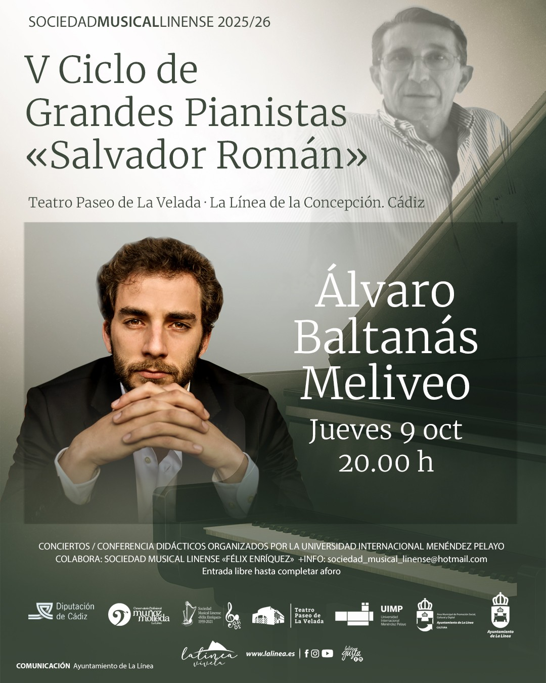 V Ciclo de Grandes Pianistas 'Salvador Román'. Foto: Ayuntamiento de La Línea.
